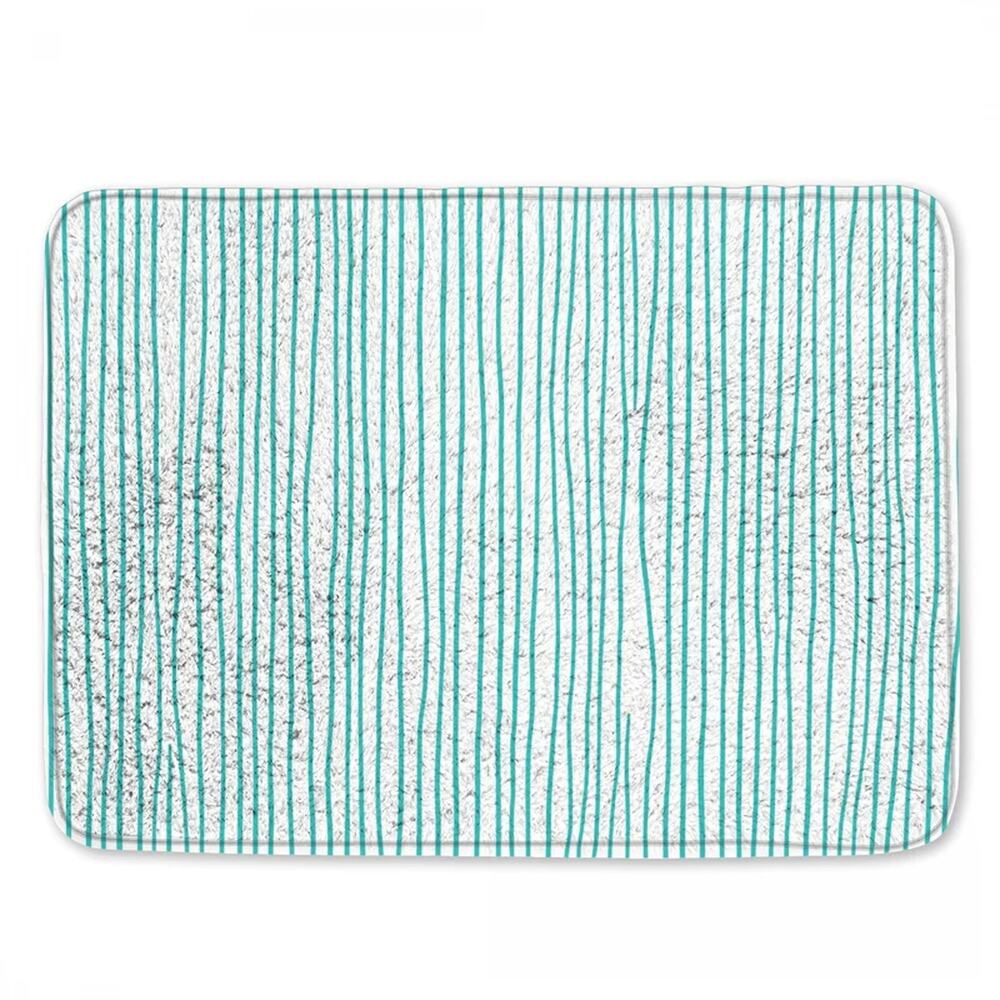 Green Vertical Lines Bathmat